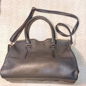Simply Noelle women's navy blue multi-compartment satchel hand bag purse